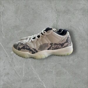 Size 9.5 - Air Jordan 11s Retro Low Light Bone Snakeskin Python CD6846-002 VNDS